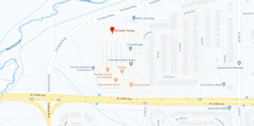 Massage in Westminster, CO SCI Body Therapy Map